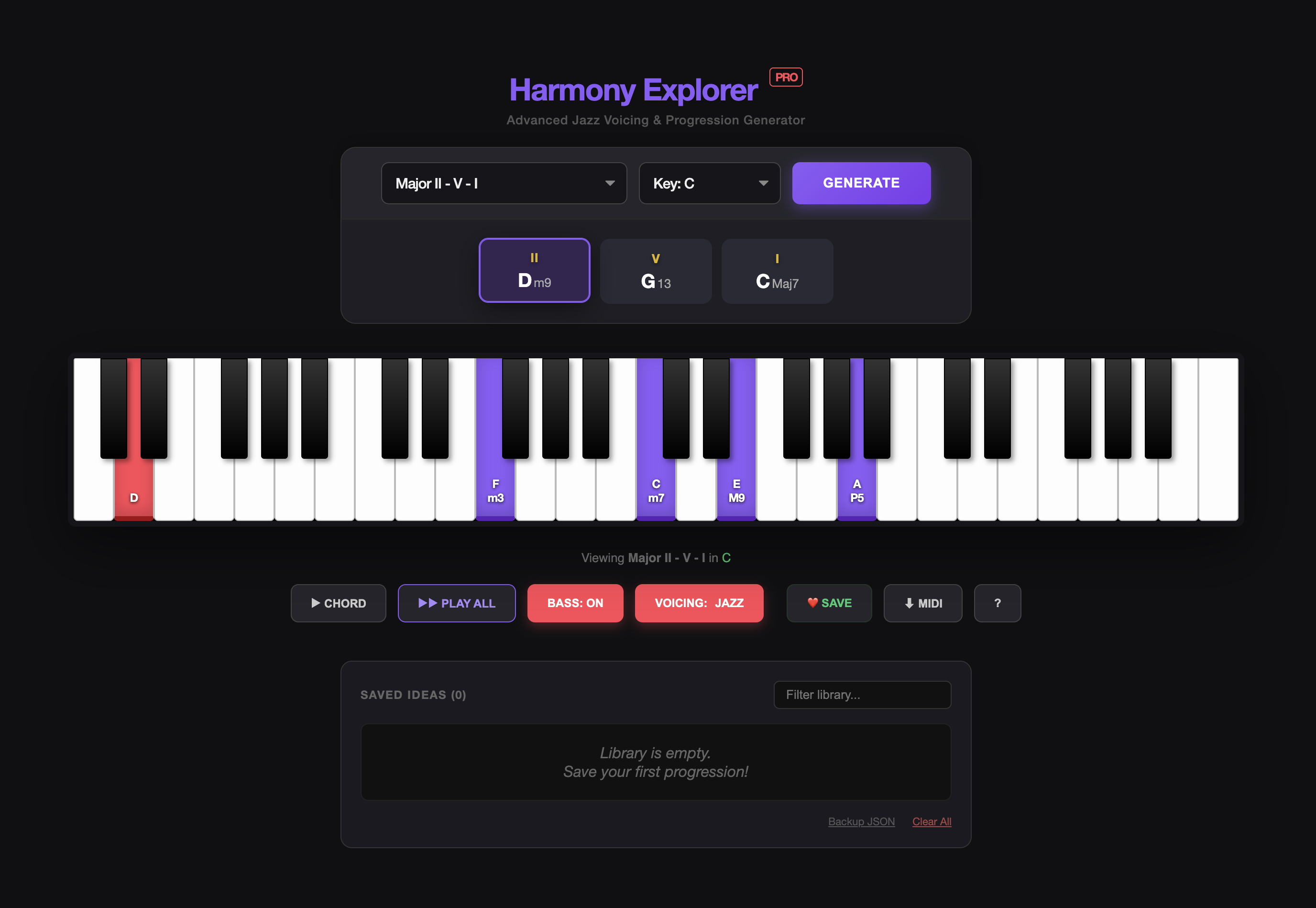 Jazz Harmony Interface 1
